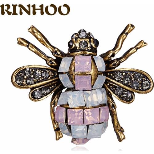 Vintage Animal Bee Brooch Pins For Men Women Retro Cute Small Bee Insect Brooch Metal Lapel Pins Accessories Party Jewelry Gifts