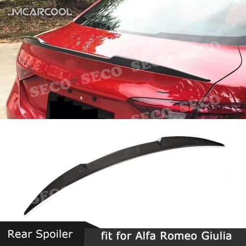 Carbon Fiber Rear Spoiler Boot Duck Wings for Alfa Romeo Giulia Spoiler 2015-2019 Trunk Trim Sticker Car Styling