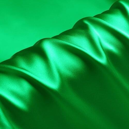 100% pure natural mulberry charmeuse 16 19 22m/m 6A grade 45"( 114cm ) width emerald-green color clothing bedding silk fabric