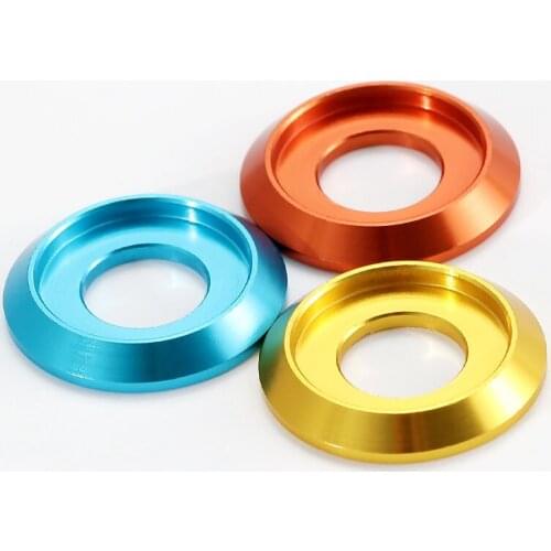 100Pcs X Multi-Color Aluminum Alloy Thin Half Round Pan Head Washer Screw Al Grooved Gaskets M2 M3 M4 M5 M6 M8 2/2.5/3/4/5/6/8MM