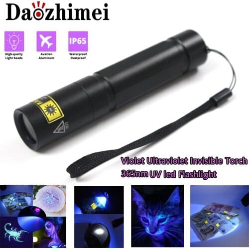 18650 UV Flashlight LED Linternas Torch 365nm Ultraviolet Urine Detector Light for camping Carpet Pet Urine Catch Scorpions