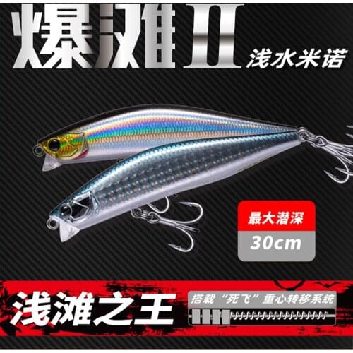2021 New EWE BAOTAN2 8/12g Floating Minnow Baits Artificial Hard Lure With 3.5X BE-6132-UA Anti-corrosion Coating Treble Hooks