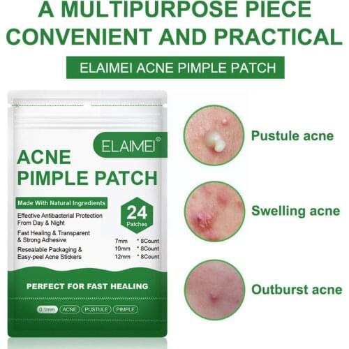 24 Patches/bag New Invisible Acne Removal Pimple Patch Acne Scar Stickers Spot Care Treatment Face Pimple Treatment Conceal E6F0