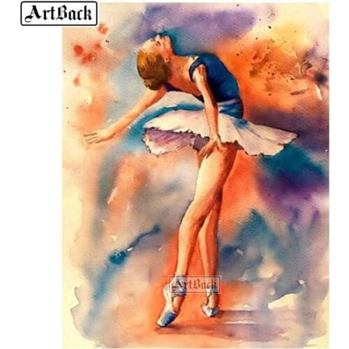 5d diamond painting woman dance pattern cross stitch full square / round resin diamond mosaic watercolor canvas art