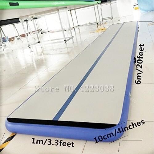 Free Shipping 6*1*0.1m Inflatable Air track Cheerleading Gym Mat Tumble Track Inflatable AirTrack For Sale Free Pump