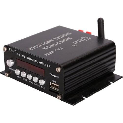 FM Radio Bluetooth-Compatible 2*40W Mp3 Player Audio Power Amplifier HiFi Car Home Theater Music AMP Mp3 Decoder 12V