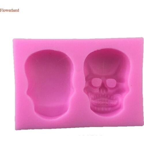 Halloween Skull Shape Fondant Cake Silicone Mould Chocolate Candy Cookie Mold Kitchen Cake Decorating Tools Party Event Supply