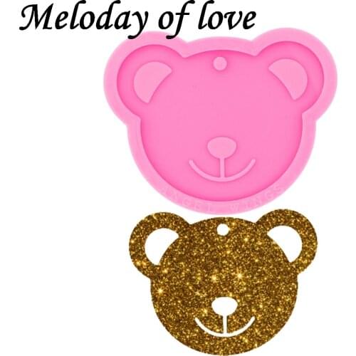 Glossy Democrat Donkey/ Elephant/Bear Keychain Mold for Epoxy Resin Crafts Molds Jewelry Making Custom Silicone Mould DY0389