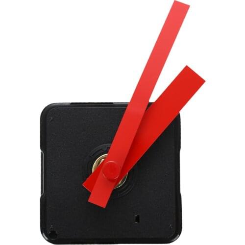 HOT-1 Set Silent Wall Clock Quartz Mechanism Black and Red DIY Wall Clock Quartz Clock Hour / Minute Hand Clock Movement