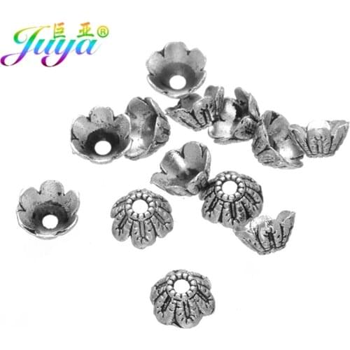 6mm Antique Silver Color Bead Caps Accessories For Natural Stones Bracelets Necklace Earrings Beads Jewelry Making