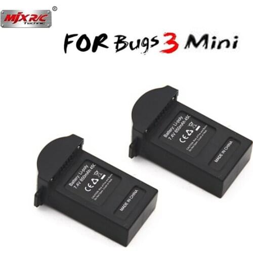 2PCS 7.4V 850mAh Lithium Battery for MJX B3 Mini Bugs 3Mini Brushless Quadcopter Spare Parts Lithium Battery