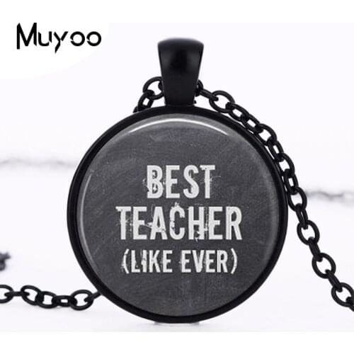 Best Teacher, Teacher Necklace, Teacher Jewelry, Teacher Gift HZ1