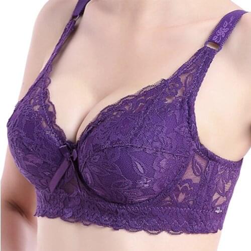 Luckymily 2019 Spring Thin Women Plus Size Bra C D New Lace Bra Female Lingerie Deep V Sexy Big Size Bra Plus Size Brassiere