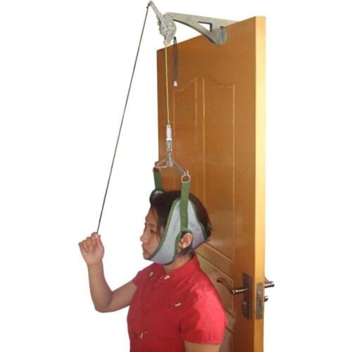 Cervical Traction Over Door Neck Massager Device Kit Stretcher Adjustment Chiropractic Back Head Massager relaxation