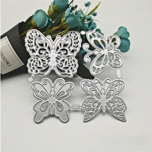 Four Butterflies Metal Cutting Dies Stamps Dies Scrapbooking Mold Cut DIY Handmade Tools Craft Decoration Cutting Dies New 2021