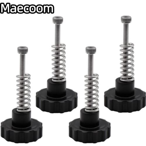 4Sets DIY Leveling Modules 3D Printer Heatbed Leveling Kit M3*45*22mm Adjustment Nut Springs 4pcs M3 Screw for ANYCUBIC Mega