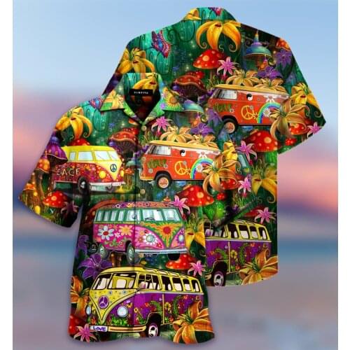 2021 New Loose Mens Shirt Summer Hawaiian Shirt Fashion 3D Customized Casual Short Printed Dropship