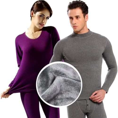 2018 new women thermal underwear womens long johns Autumn winter underwear sets female shirt+pants thick warm plus velvet