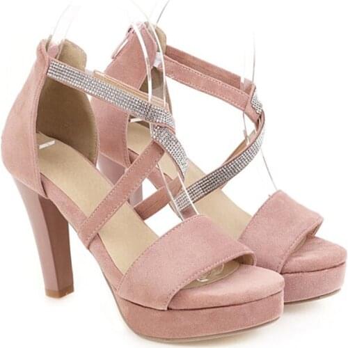 New 10cm Hateful Sky High Waterproof Platform Sandals Model Stage Walk Show Steel Toe Dance Performance High Heels Thick Heels W