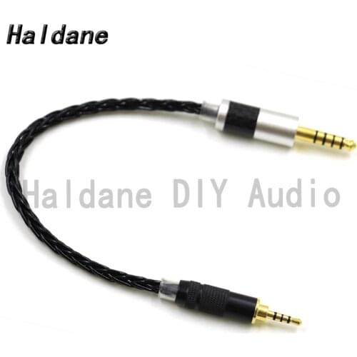 Haldane HIFI 7N Silver Plated 2.5mm TRRS Balanced Male to 4.4mm Balanced Male Audio Adapter Cable 2.5 to 4.4 Cable Connector DIY