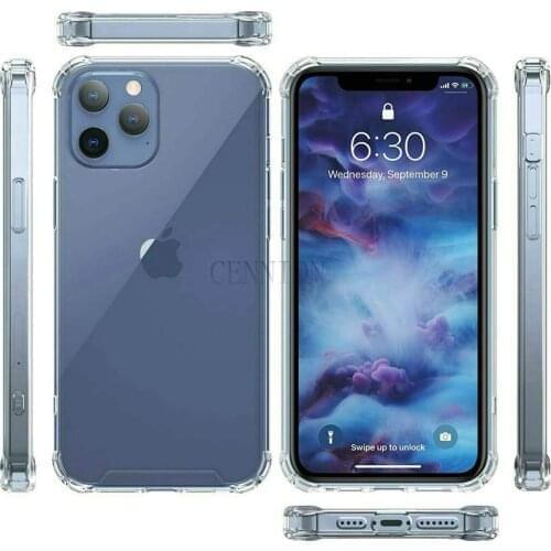 Clear Transparent anti-shock soft TPU case for iPhone 12 mini pro max 11 XS X XR 7 8 6 plus SE 2020 500pcs free express