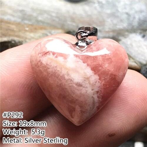 Top Natural Red Heart Rhodochrosite Pendant Jewelry 19x8mm For Women Man Healing Love Beauty Crystal Beads Stone Gemstone AAAAA