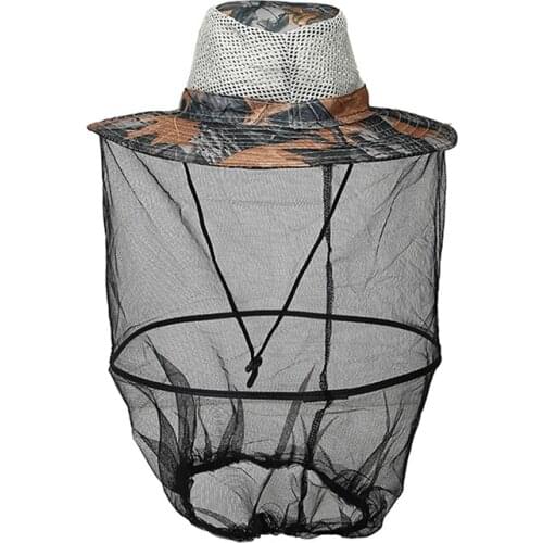 Outdoor Mosquito Head Net Cap Breathable Sunshade Fishing Bucket Hat Protective Women Men\s Sportswear Fishing Accessories