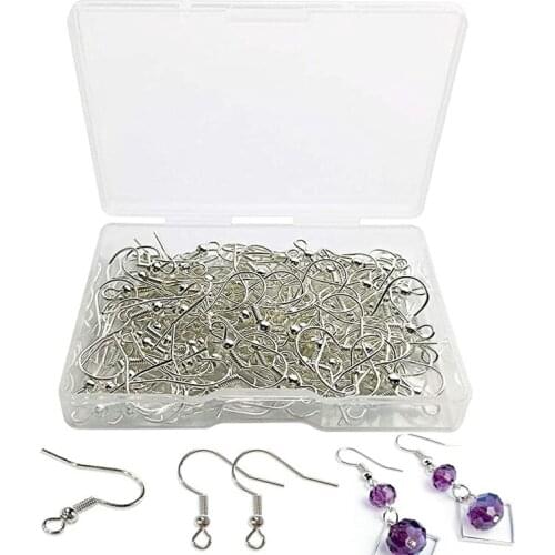 100pcs/set Earrings Hooks Findings Copper Ear Wires Earrings Hook for DIY Jewelry Dangle Earrings Making Supplies Accessories