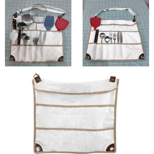 Camping Tableware Storage Bag Barbecue Cutlery Utensil Neatly Camping Picnic BBQ Home Storage Case Bottles Storage Organizer