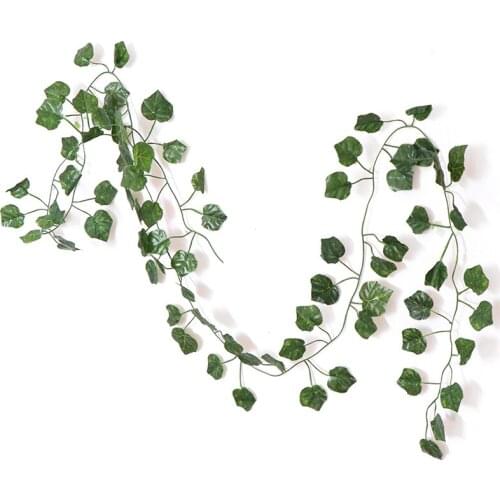 Green silk artificial grape Hanging leaf For Home Wedding Garden Party Decor