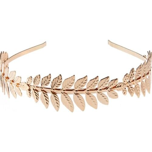 Vintage Women Goddess Leaf Headband Headdress Hair Band Crown Wedding Chic New