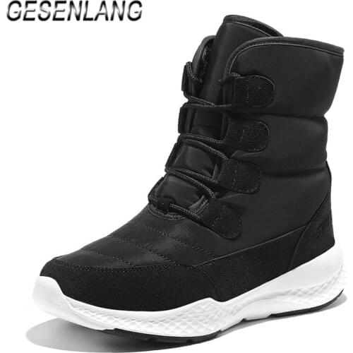 Winter Womens High Top Walking Shoes Fur Lined Comfortable Warm Snow Boots Wear Resistant Anti-Skid Ladies Casual Sneakers 2020