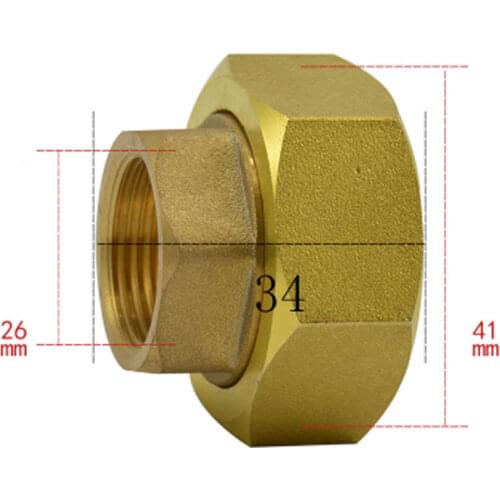 1-1/4" BSP Female To 3/4" BSP Female Brass Union Pipe Fitting Water Gas Oil For Water Meter