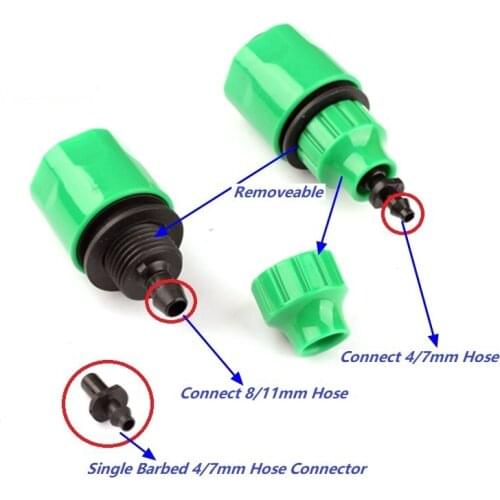 10pcs Water Pipe Quick Coupling Adaper For 4/7mm or 8/11mm Hose Connecting High Quality Multifunction Garden Irrigation Fittings