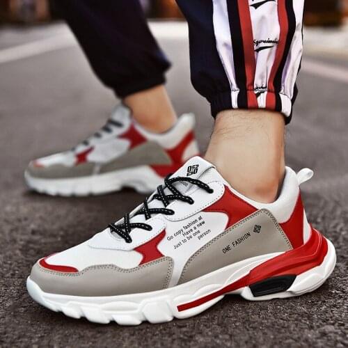 2020 Thick Sole Platform Sneakers Men Vulcanize Shoes Man Mixed Color Chunky Shoes Men Trainers Creepers Loafers V11-25