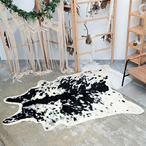 2021 New Cow Panda Zebra Leopard Deer Animal Print Carpet Chair Throw Rug Anti-slip Living Room Lounge Mat Decor