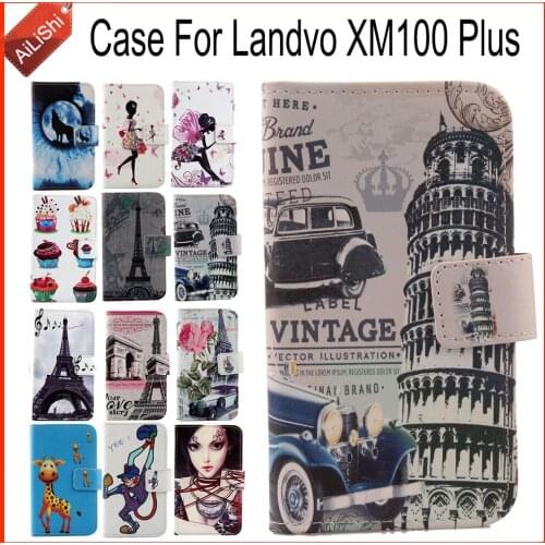 AiLiShi Fashion ! For Landvo XM100 Plus Case Stand With Card Slot Leather Case Cover Bag 100% Special Phone Accessories