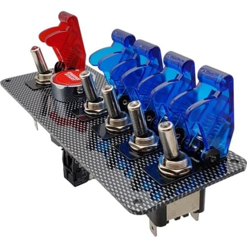 Car Ignition Switch Panel Auto 12V LED Toggle Switch Engine Start Push Button LED ON-OFF Switch Panel