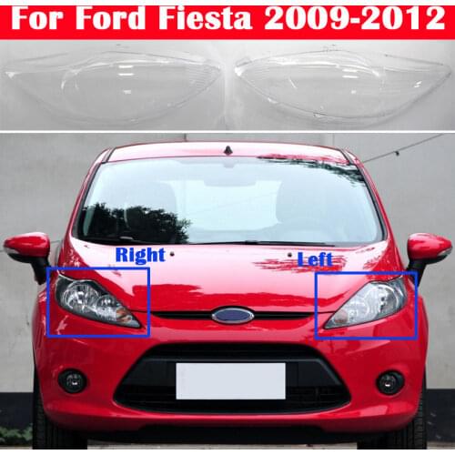 Car Front Transparent Headlight Cover For Ford Fiesta 2009-2012 Auto Lampshade Head Lamp Light Shell Glass Lens Housing Case