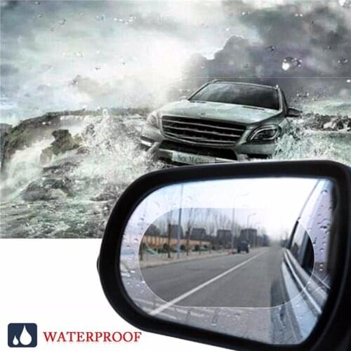 Bostar 2Pcs 14.5x10cm Car Anti Fog Rainproof Rear View Mirror Window Protective Film Nano Coating #280327