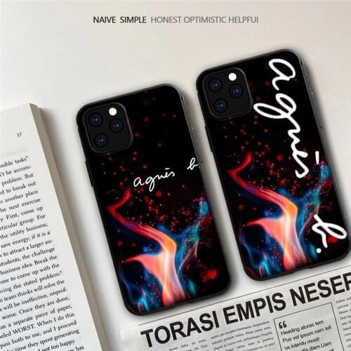 Fashion france agnes b Brand Phone Case for iPhone 8 7 6 6S Plus X SE 2020 XR 11 12 Pro mini pro XS MAX Silicone Case