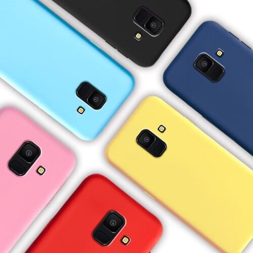 Coloful Silicone Case For Samsung Galaxy A6 A8 J4 J6 J8 2018 Soft TPU Cover For Samsung A6 A8 J6 J8 Plus 2018 Phone Case Housing