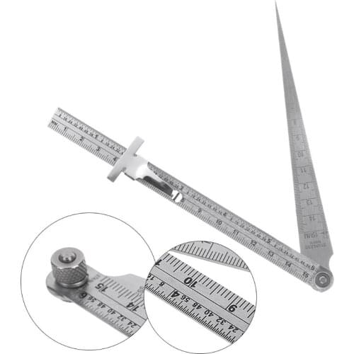 Stainless Steel Taper Welding Feeler Gauge Gage Depth Ruler Gap Hole Inspection For Measurement Tool