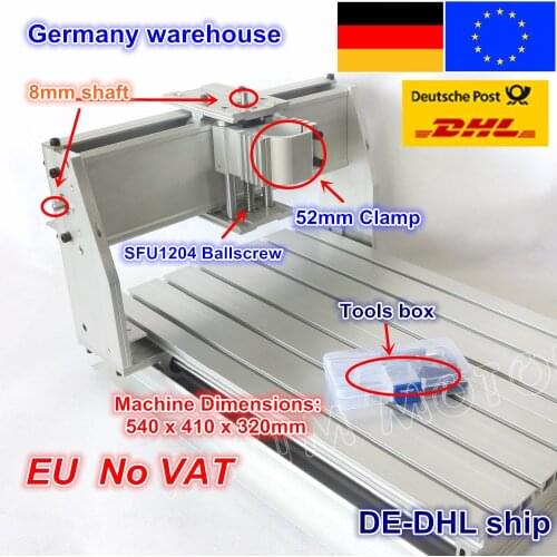 From EU / free VAT 3040 CNC router milling machine mechanical ball screw kit CNC aluminium alloy Frame for DIY user