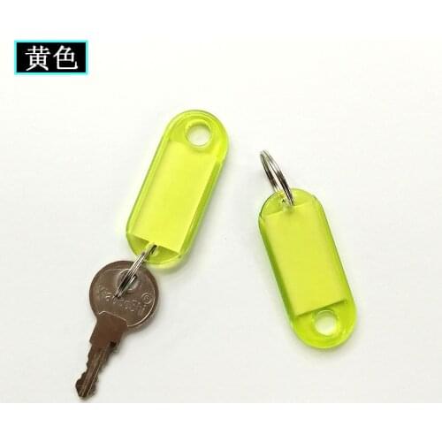 30pcs Multi-color Keychain Key ID Label Tags Luggage ID Tags Hotel Number Classification Card with Key Rings Keychain