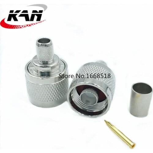 10pcs/lot N-Type Male Connector 50-5 N Connector RF Coaxial Connector for LMR300 5D-FB cable N-50J-5 RF Coaxial Connector