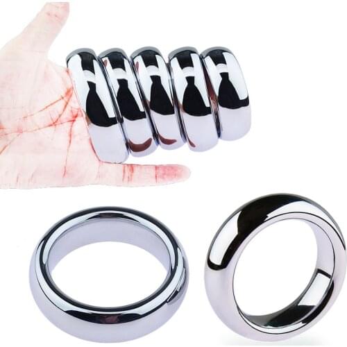 Stainless Steel Penis Rings Male Heavy Scrotum Bondage Cock Ring for Men Sex Delay Ejaculation Adult Toys Sex Products Penis Toy