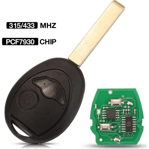 Kutery 2 Buttons 315mhz 433Mhz Remote Car Key for BMW Mini Cooper R50 R53 S 2001 2002 2003 2004 2005 PCF7930AS Chip