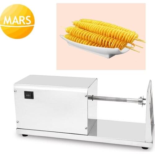 Commercial Use Electric Potato Twister Cutter 110V 220V Tornado Potatoes Slicer Spiral French Fries Chips Maker Cutting Machine