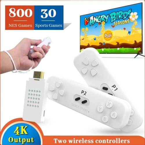 Mini Retro Game Console Built in 800 NES and 30 Sports Games Plug and Play 4K Game Player with Somatosensory Wireless Controller